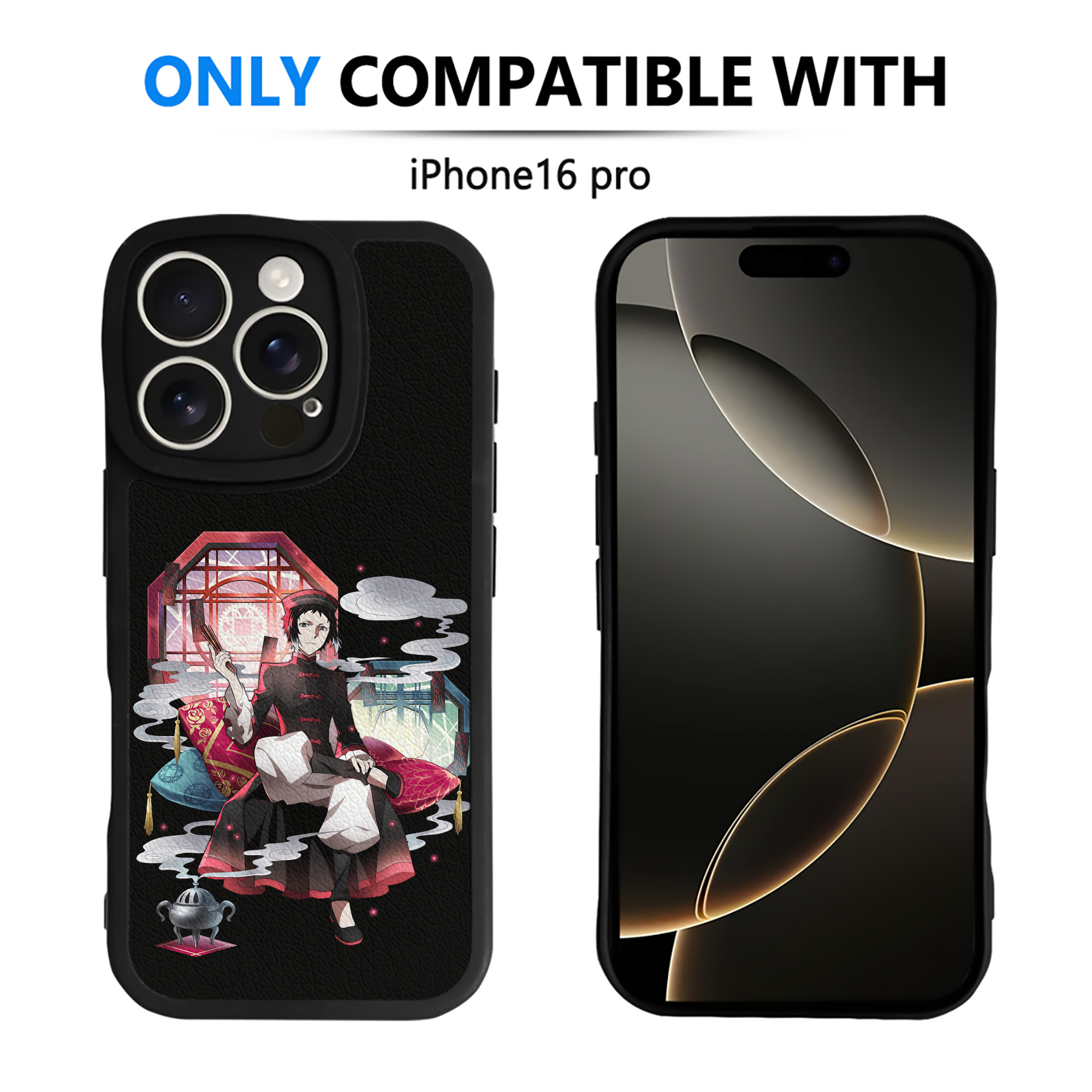 （画像用） 文豪ストレイドッグス Bungo Stray Dogs 【iPhone 16シリーズ対応】シリコンスマホケース（レザー調） 材質：シリコン